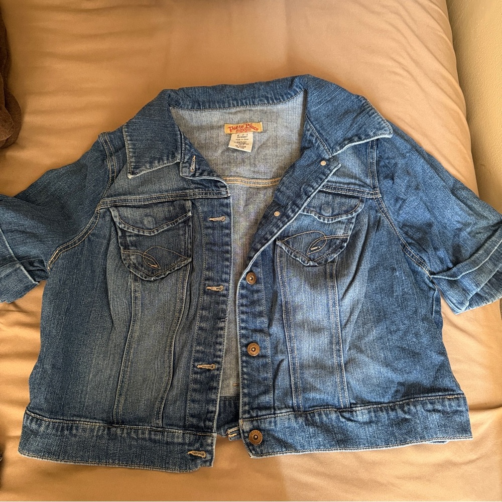 Short sleeve denim jacket/shirt